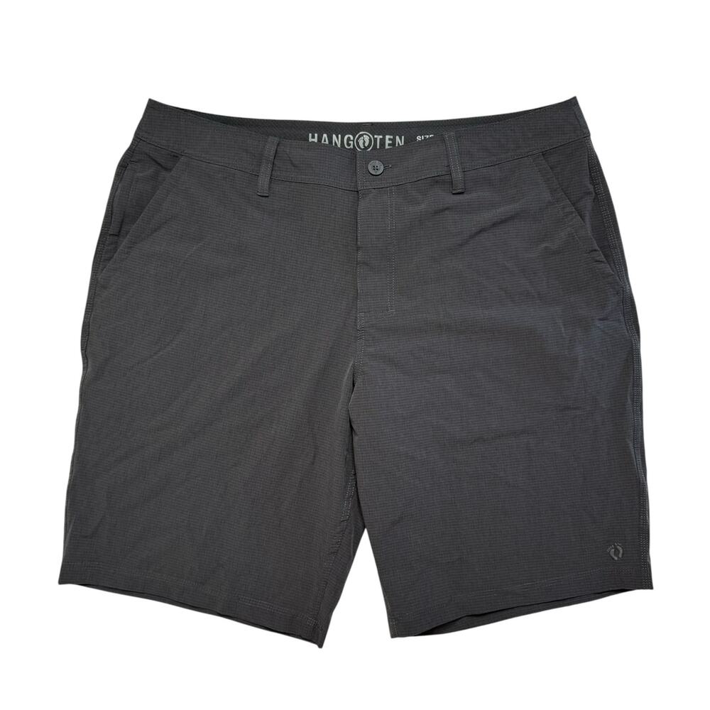 HANG TEN Mens Hybrid Walk Board Short Charcoal Gray Size 38 Unlined Drawstring
